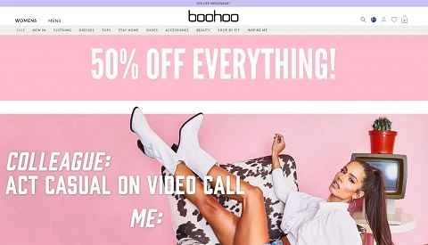 英国のファストファッションECブランド、Boohoo Australiaの公式サイト