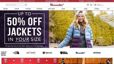 アメリカのアウトドア用品ウェブサイト「Moosejaw」