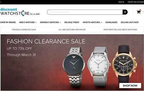 ディスカウントウォッチストア - アメリカのオンラインウォッチ割引ウェブサイト