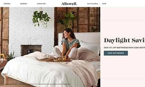 オールズウェル公式サイト：アメリカの寝具ブランド
