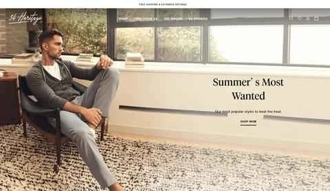 プレミアムデニムブランドの34 Heritageが米国のウェブサイトに公式掲載されました。