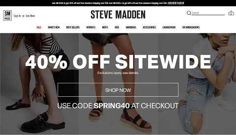 アメリカのフットウェアブランド、スティーブ・マデンの公式サイト