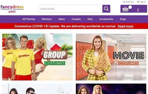 英国の有名なオンライン衣料品小売業者、Fancy Dress。