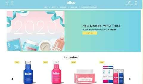 アメリカのスキンケアスパブランド、Bliss。