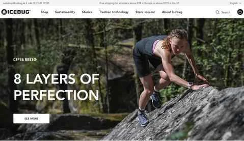 スウェーデンのアウトドア用品ブランド、Icebug。