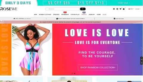 アメリカの婦人服オンラインストア、Rosewe公式サイト。