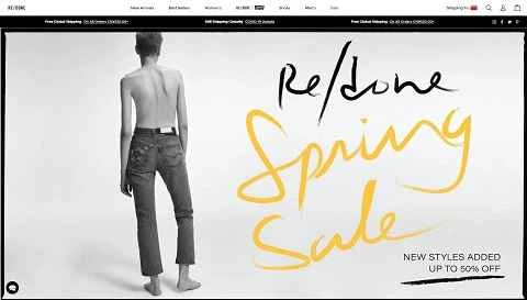 アメリカのジーンズブランド、RE/DONE公式サイト。