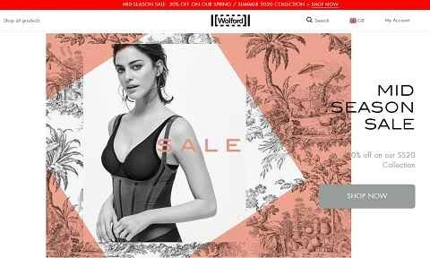 Wolford UKのウェブサイト - オーストリアのランジェリーブランド