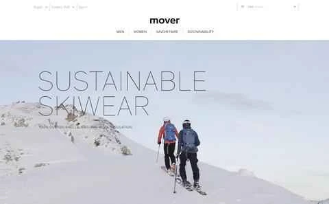 スイスのスキーアパレルブランド「ムーバー」公式サイト