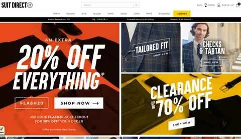 英国を拠点とするオンライン紳士服・ファッション小売業者、Suit Direct。