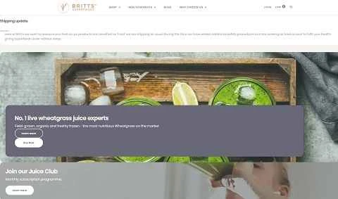 Britts Superfoodsの公式サイト：英国のスーパーフードとウィートグラスジュースの販売店