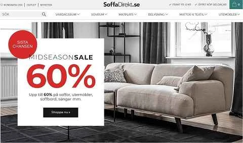 Soffadirekt 公式サイト SE スウェーデンのファッション家具ウェブサイト