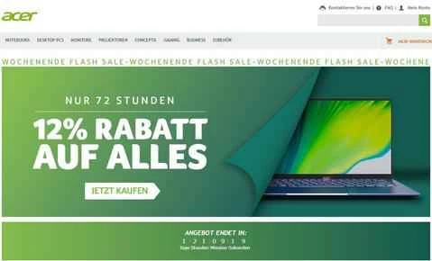 Acerドイツ公式ウェブサイト
