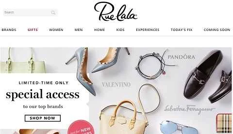 アメリカのファッションブランドの割引サイト「Ruelala」