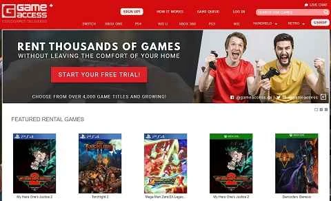 Game Access（カナダ）公式サイト：オンラインビデオゲームのレンタル・購入ウェブサイト