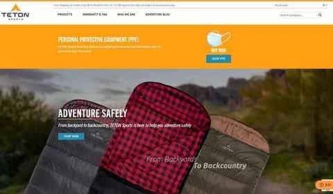 Teton Sports公式サイト：アメリカのアウトドア用品ブランド