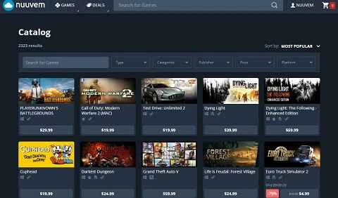 Nuuvem公式サイト ブラジルのデジタルゲームストア