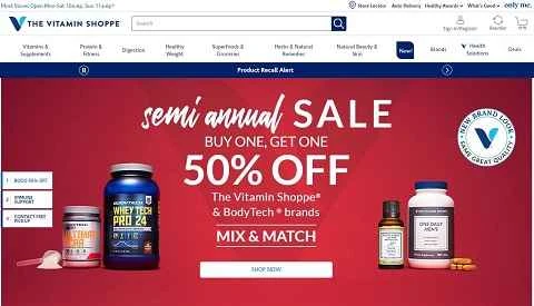 世界的に有名な健康サプリメント小売業者、ビタミンショップ