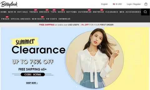 Berrylook公式サイト - アメリカのファッションアパレルオンラインショッピングサイト