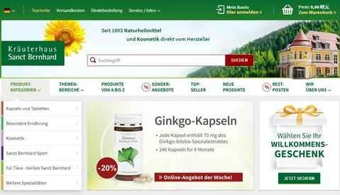 Kräuterhaus Sanct Bernhard 公式ウェブサイト: 天然ハーブと専門化粧品