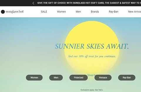 世界有数のサングラスブランドであるサングラスハットが、米国のウェブサイトに公式に掲載されています。