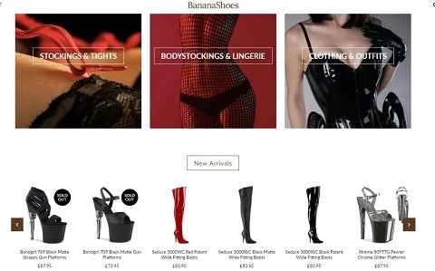 アメリカの高級衣料品ウェブサイト「BananaShoes」。 BananaShoes 美国高档奢侈服饰海淘网站