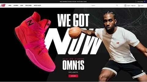 アメリカ大統領のランニングシューズブランド、New Balance USのウェブサイト。