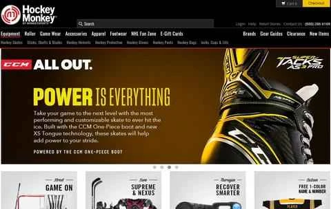 ホッケーモンキー公式サイト、アメリカのホッケー用品ショッピングサイト