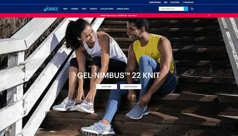 ASICS UKウェブサイト - 日本のスポーツウェアブランド