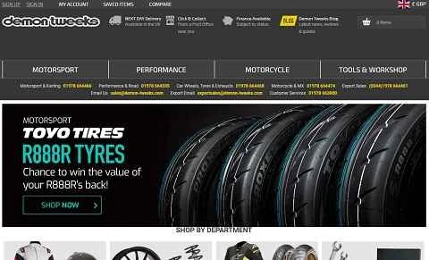 Demon Tweeks 公式サイト: レーシング製品、オートバイ、自動車部品。