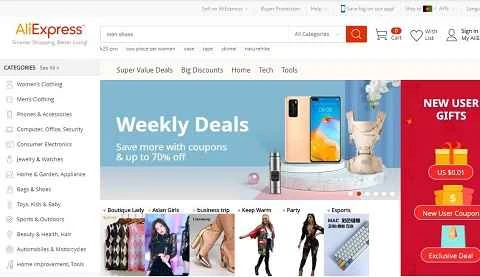 AliExpressポーランド公式ウェブサイト