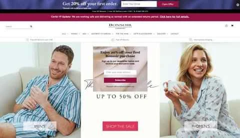 Bonsoir of London 公式サイト: 英国の伝統的なパジャマブランド