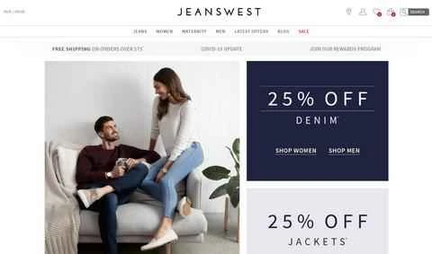 ジーンズウェストオーストラリア公式ウェブサイト