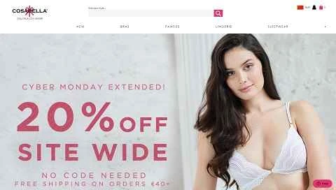 世界的に有名なイタリアの女性用ランジェリー ブランド、Cosabella の公式サイト。