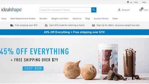 IdealShape 公式ウェブサイト (米国) - アメリカの急速減量ブランドウェブサイト