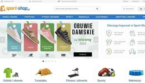 ポーランドの有名なオンラインスポーツストア、Sport-Shopの公式サイトPL