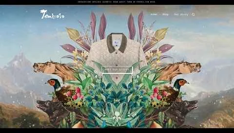 アメリカのブティックシャツとアパレルブランドのウェブサイト「Tombolo」