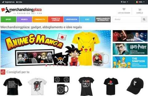 MerchandisingPlaza は、イタリアの映画および音楽ファン向けグッズの公式サイトです。