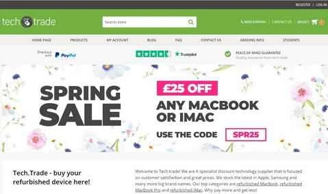 Tech Trade公式サイト、英国の家電製品割引ショッピングサイト