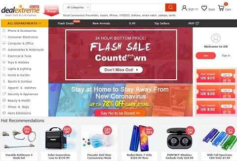 DealeXtreme 公式サイト B2C小売業者