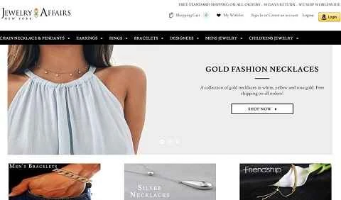 国際的なオンライン小売業者向けの米国ジュエリー販売ウェブサイト、Jewelry Affairs 公式ウェブサイト。