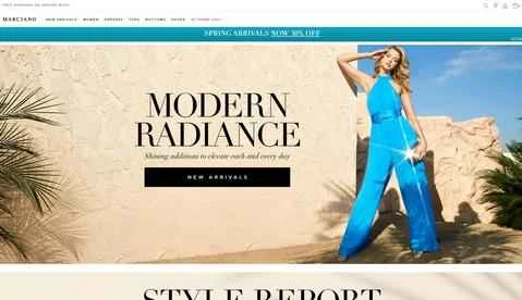 アメリカのファッションブランド、Guess by Marcianoの公式サイト