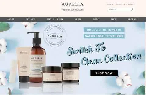 Aurelia Skincare公式サイト：英国のプロバイオティクススキンケア製品