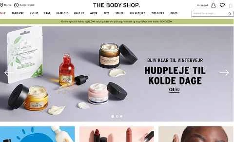 ザ・ボディショップ（DK）デンマークのウェブサイト - DKはイギリスのパーソナルケアブランドです
