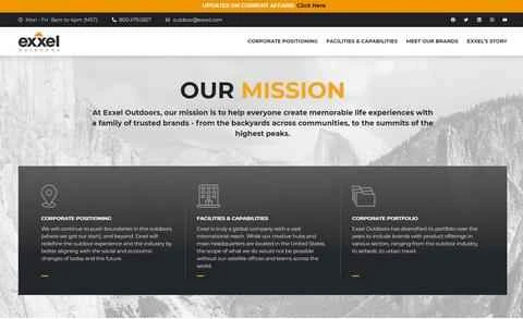 Exxel Outdoors公式サイト：アメリカのアウトドアレジャーブランド