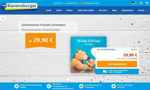 myRavensburger ドイツ語ウェブサイト カードパズルゲーム