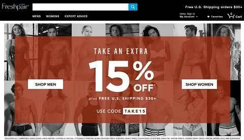 アメリカの下着オンライン小売業者、Freshpair。