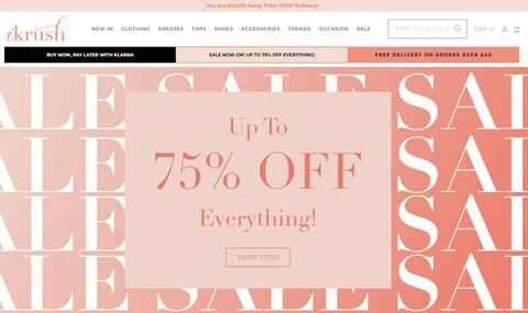 英国を拠点とする女性向けファッショントレンドのオンラインショッピングサイト、iKrush の公式サイト。