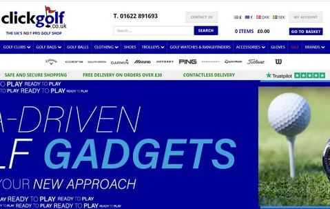 Clickgolf公式サイト、英国のゴルフ用品の割引オンラインショッピングサイト