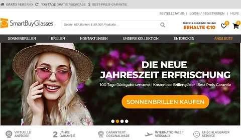 SmartBuyGlasses Germany 公式サイト - 眼鏡ファッション小売業者